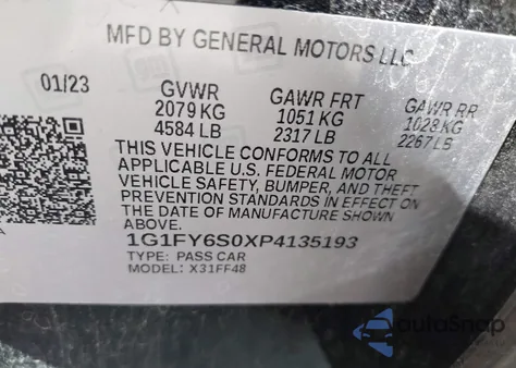 2023 Chevrolet Bolt Euv Fwd Lt z USA, uszkodzony, nr VIN 1G1FY6S0XP4135193